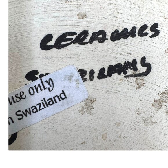 Handmade Swaziland Decorative Woven Basket & Ceramic Trivet Tile Plate Wall Art - Picture 7 of 7